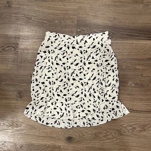 White and black skirt
